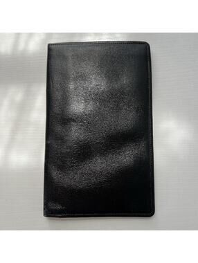 Vintage Leathersmith of London Black Seal Leather Breast Pocket Wallet England